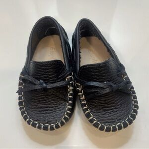 🗽Navy Blue Leather Baby Walker Shoes. Made in Perú